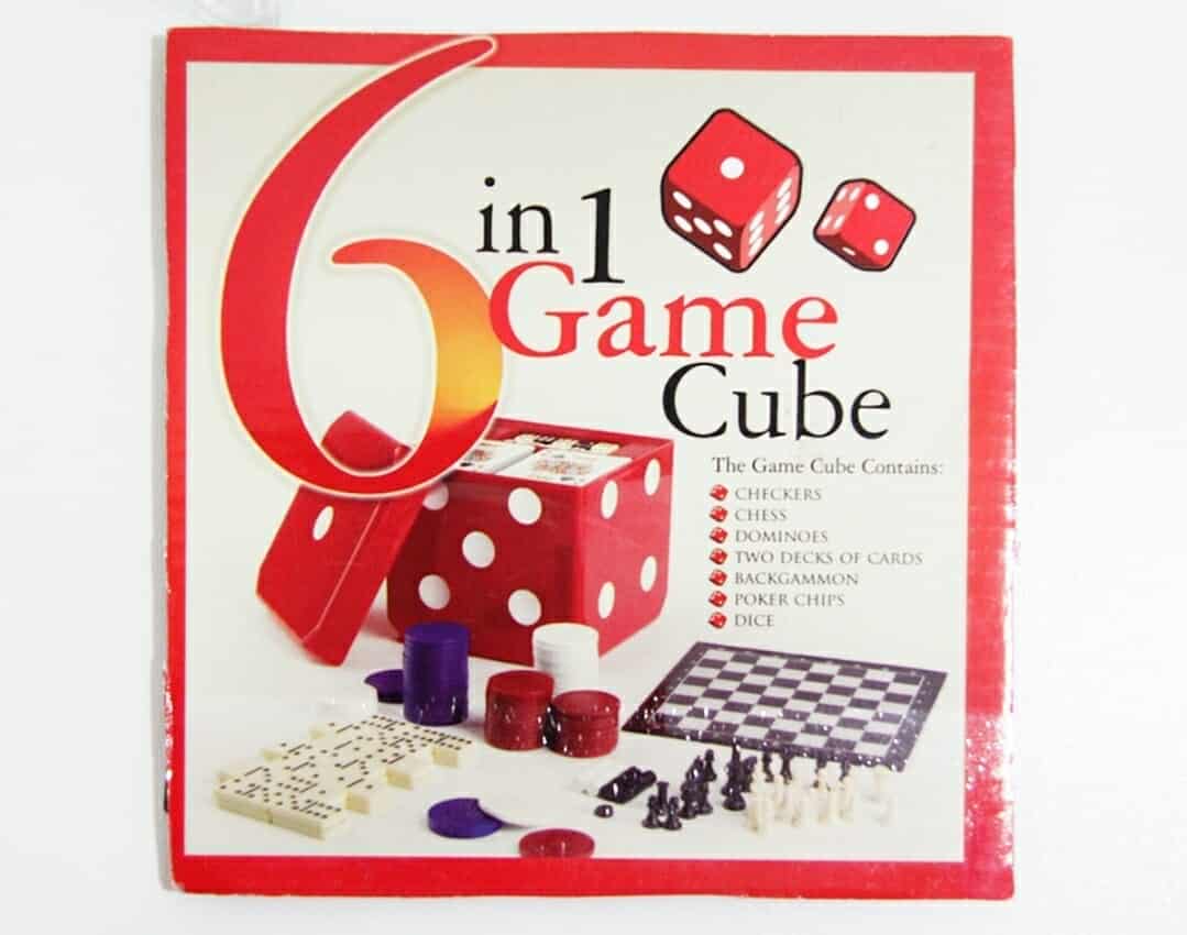 Cube de jeu 6 en 1 : poker, dominos, échecs, backgammon, dames, cartes à jouer – Image 7
